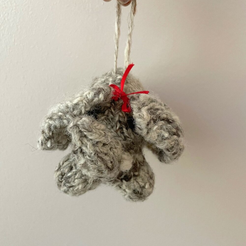 Anthropologie Wool Elephant Ornament Christmas Tree Trim Holiday Decor